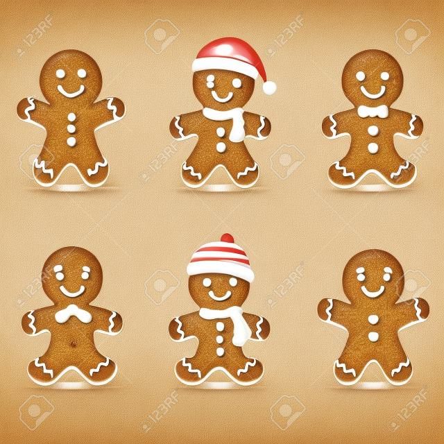 Gingerbread man illustration isolated on white