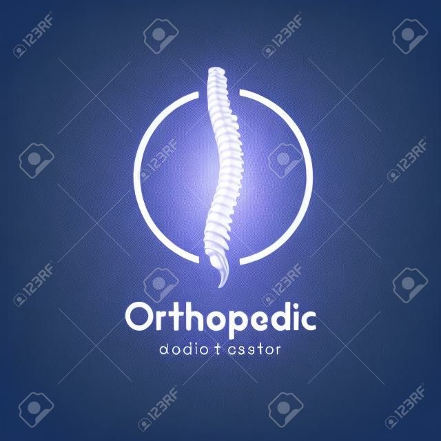 Illustration of spine abstract shape for diagnostic center.