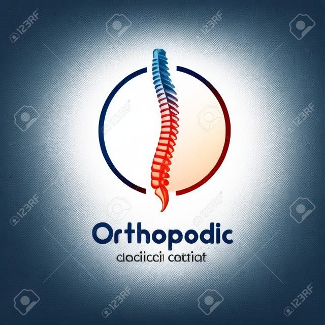 Illustration of spine abstract shape for diagnostic center.
