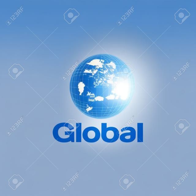 Modèle de conception de logo de globe