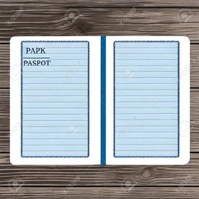 pullar için gerçekçi pasaport boş sayfalar. filigranlı boş pasaport.