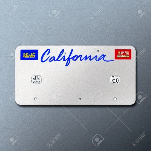 Nummernschild. Kfz-Kennzeichen des Bundesstaates USA - Kalifornien