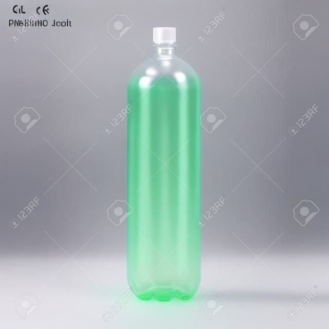 Bottiglia di plastica PET trasparente realistica vuota