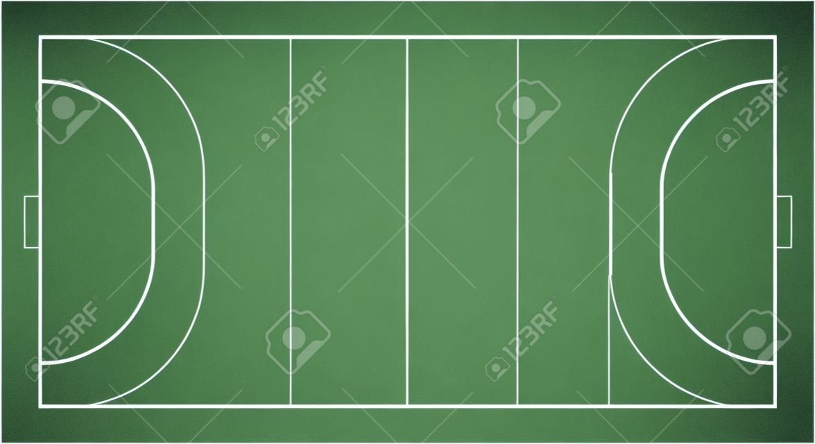 detailed vector illustration of a handball field