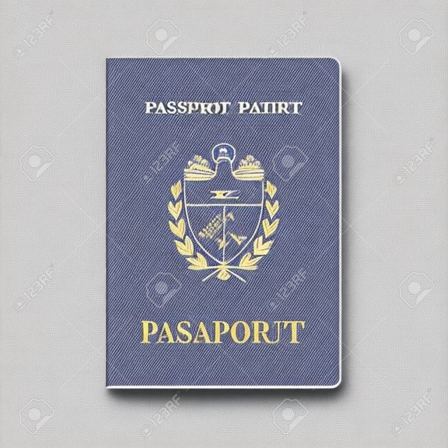 キューバのパスポート。市民IDテンプレート。ベクトルイラスト