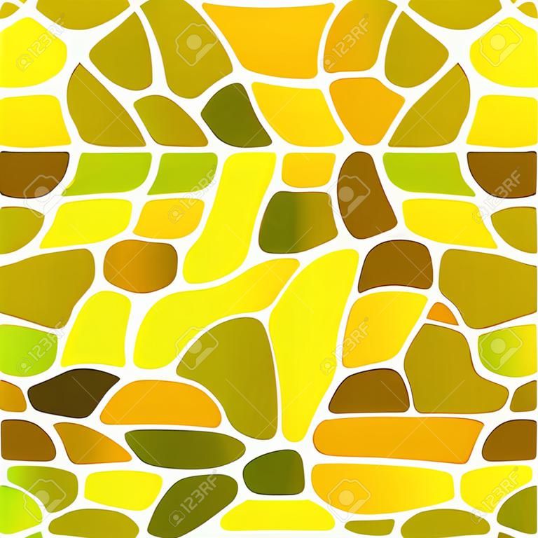 abstrakte Vektor Buntglas Mosaik Hintergrund - gelb und braun