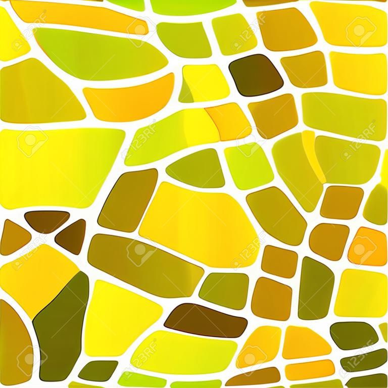 abstrakte Vektor Buntglas Mosaik Hintergrund - gelb und braun