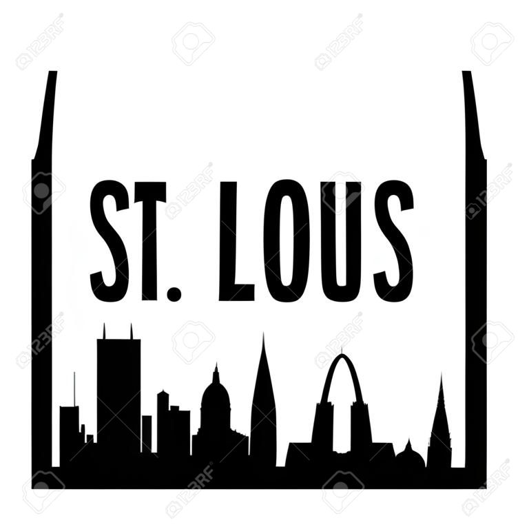 St.Louis city simple silhouette. Modern urban background. Vector skyline.