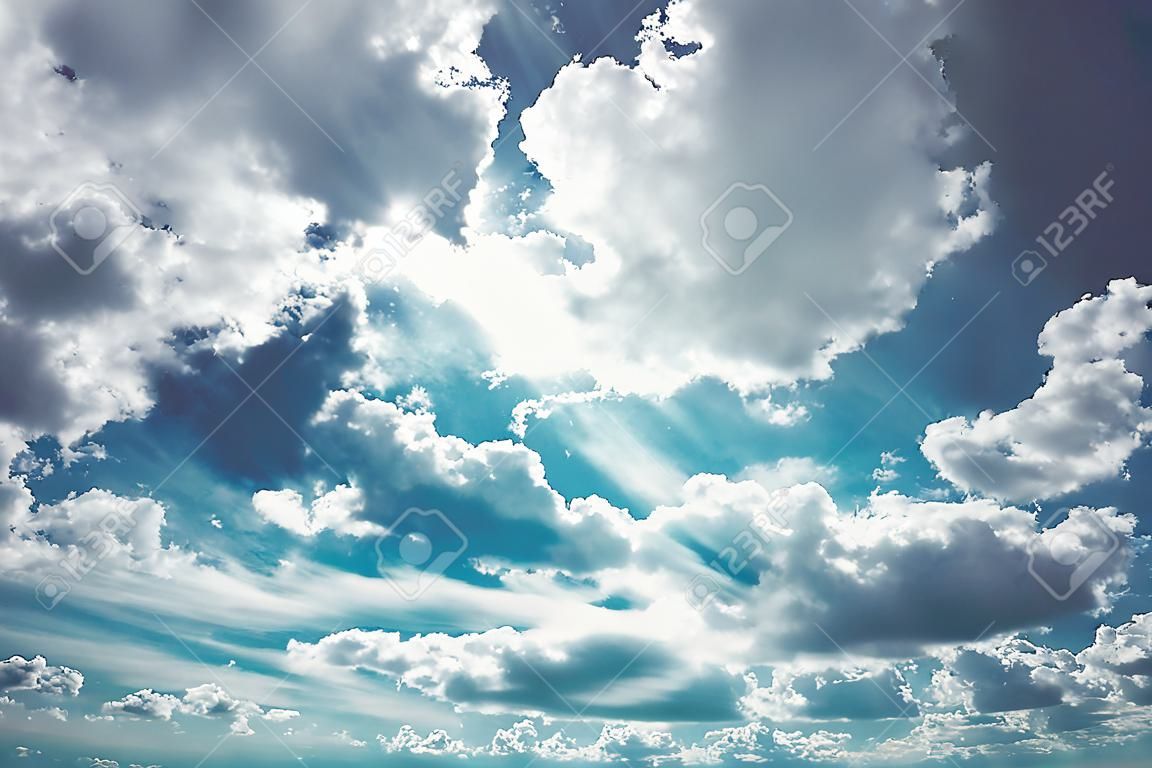 Blue And White Colours Sky Abstract Background