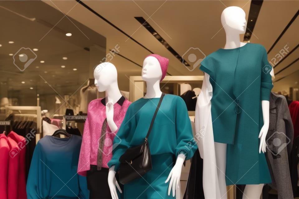 Mannequins Dressed In Female Woman Casual Clothes In Store Of Sh