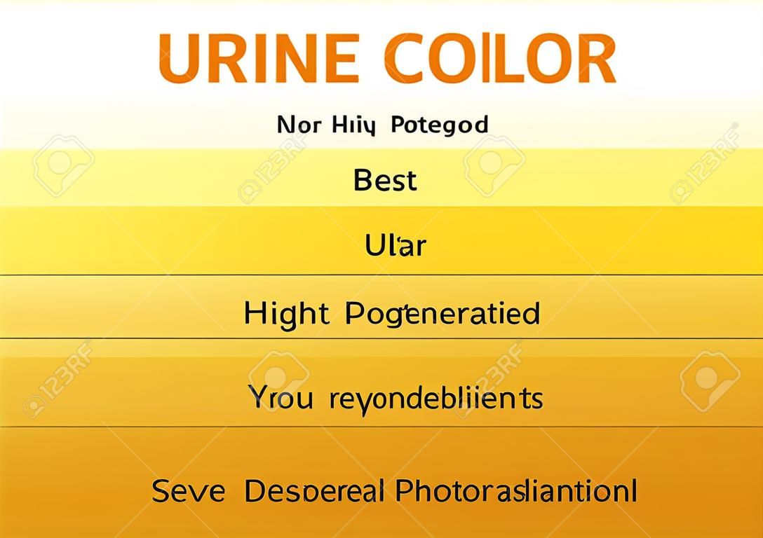 vector de color de orina / naranja amarillo transparente