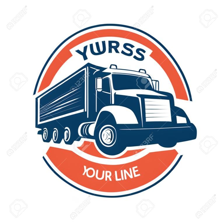Truck logo design template