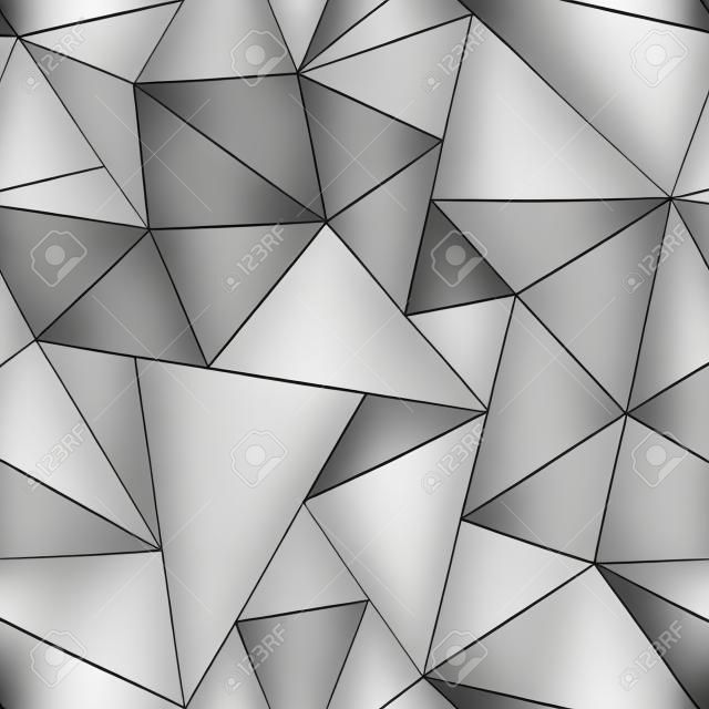 モノクロの三角形のシームレスなパターン