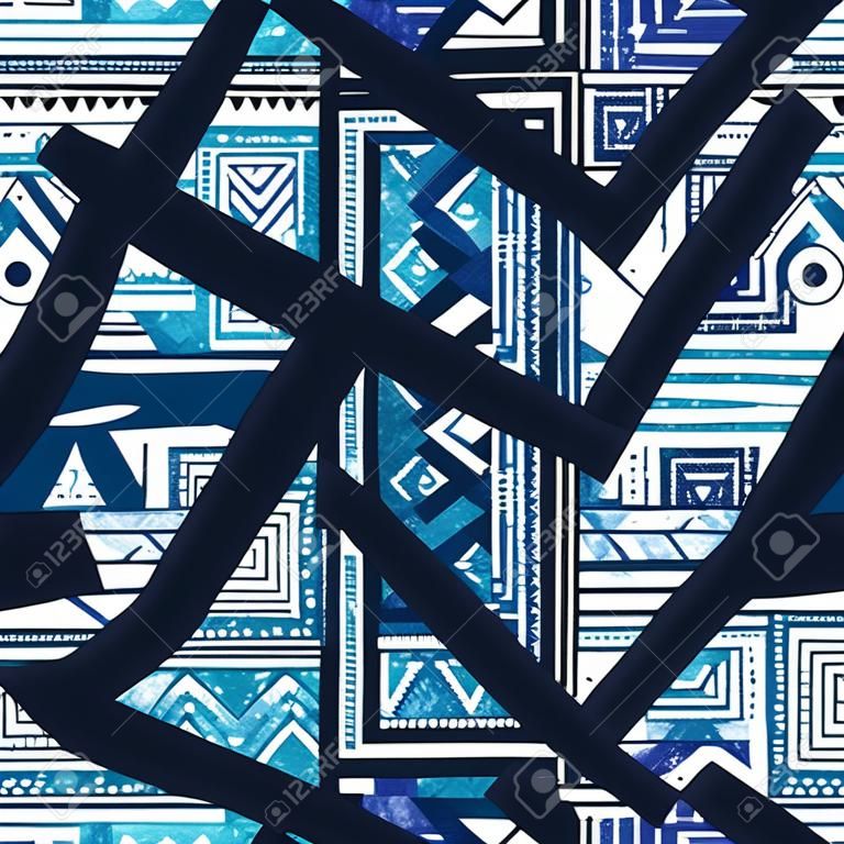 Niebieski wzór plemienny