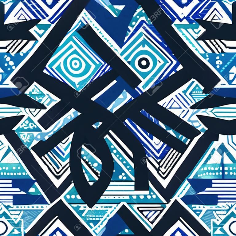 Niebieski wzór plemienny
