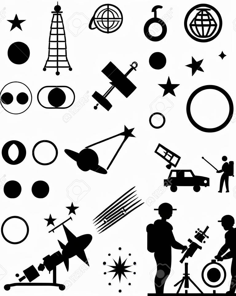 Astronomie-und Raum-Icons
