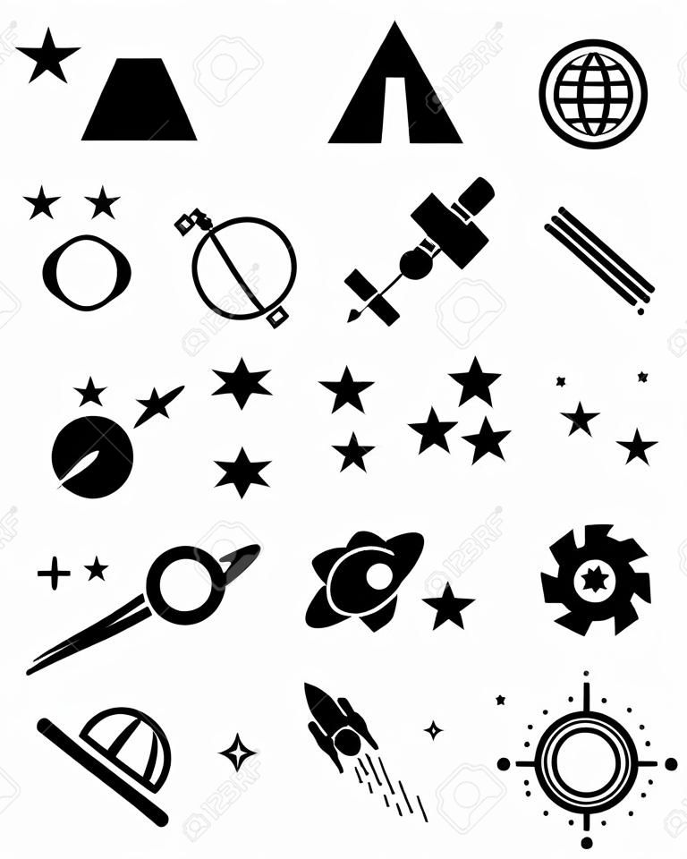 Astronomía y Espacio iconos