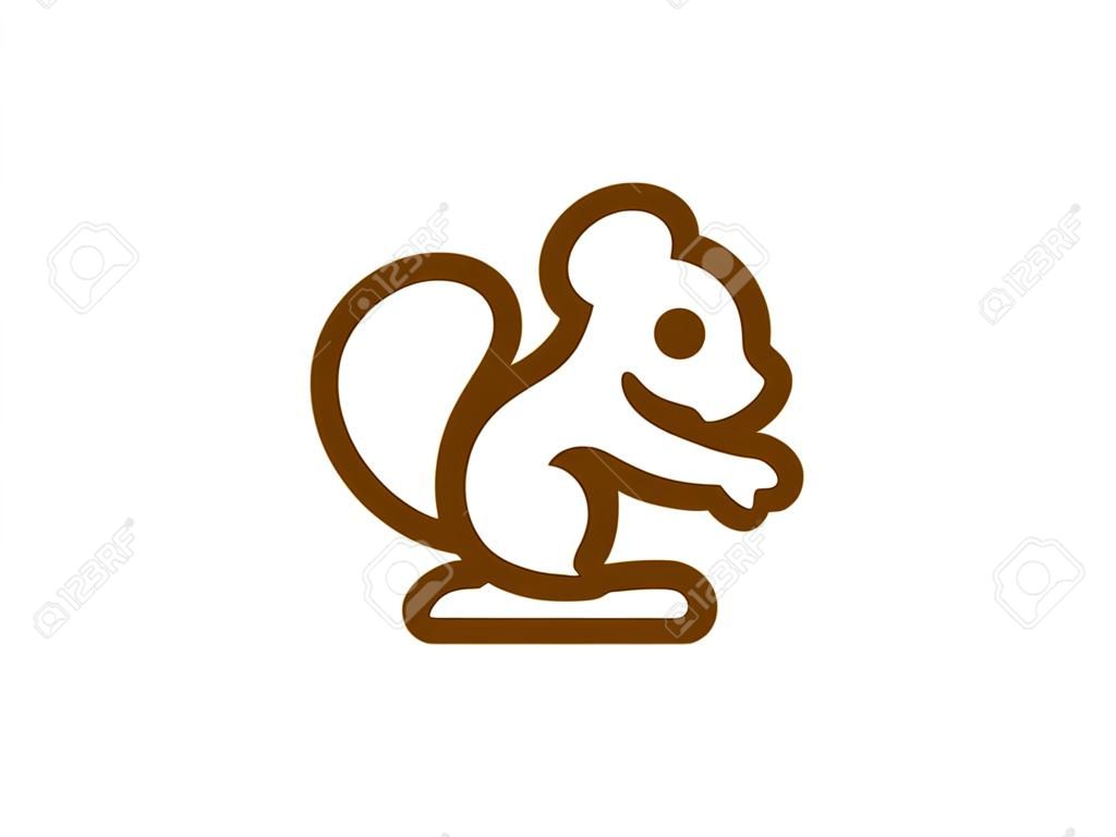Logotipo de ardilla creativa