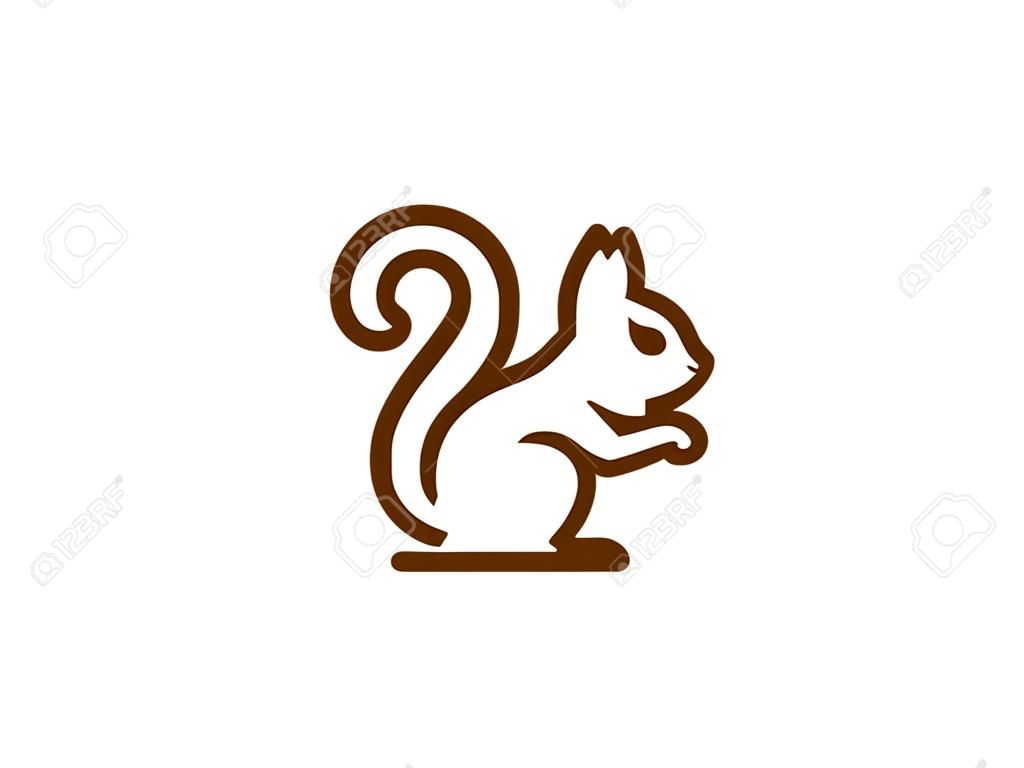 Logotipo de ardilla creativa