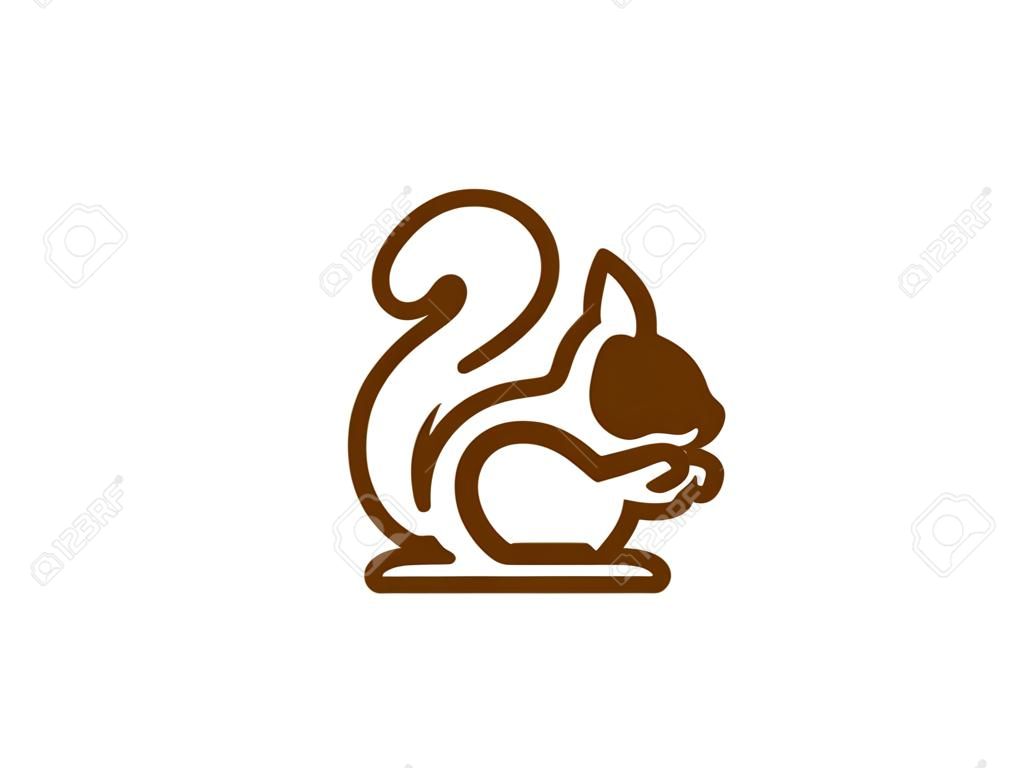 Logo d'écureuil créatif