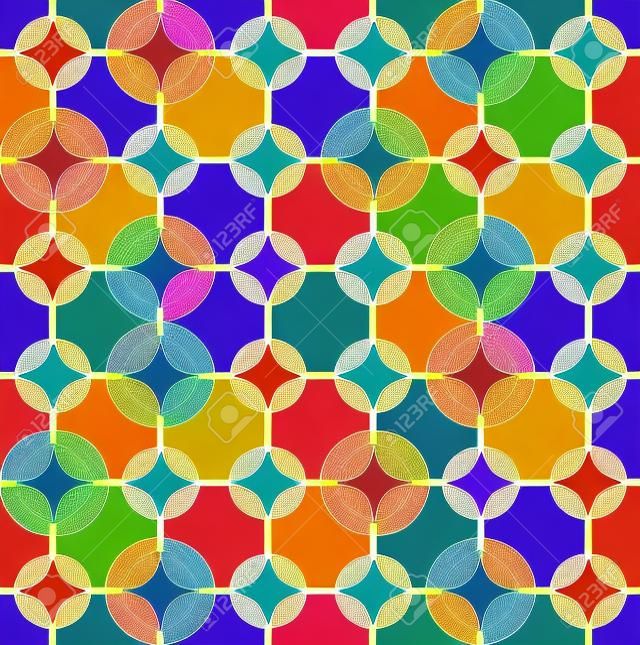 Retro naadloze geometrische patroon, bewerkbare achtergrond van de kleur.