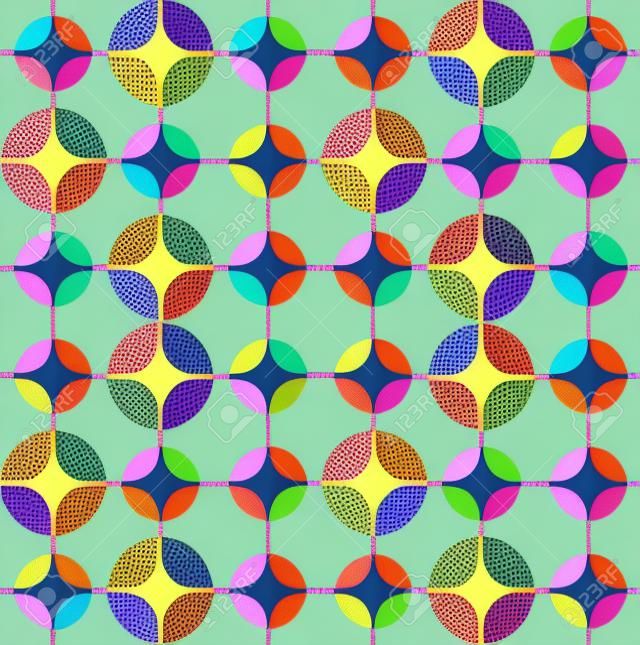 Retro naadloze geometrische patroon, bewerkbare achtergrond van de kleur.