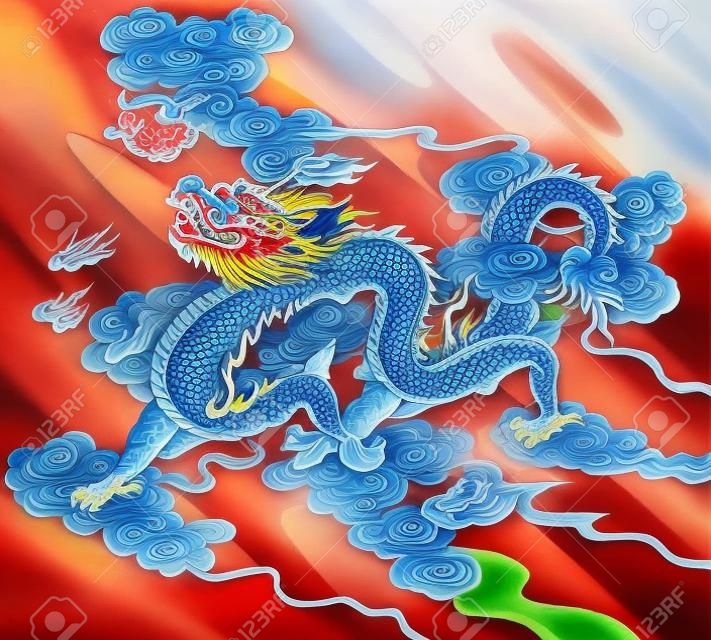Chinese Dragon Painting (EPS 10 bestandsversie)