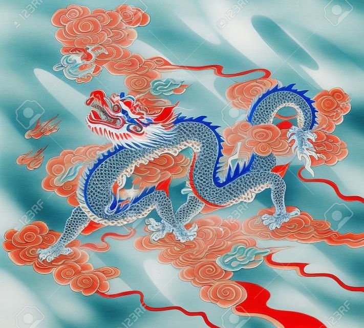 Chinese Dragon Painting (EPS 10 bestandsversie)