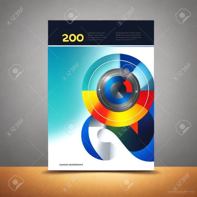 Vector design 20 years anniversary. Cover template.