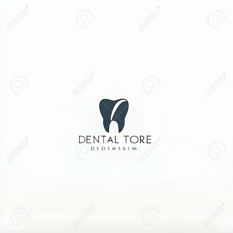 Design de logotipo de dente dental Letter A