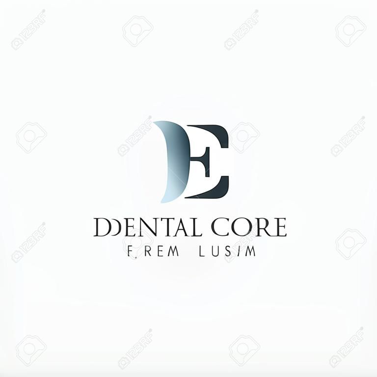 レターE歯科歯のロゴデザイン