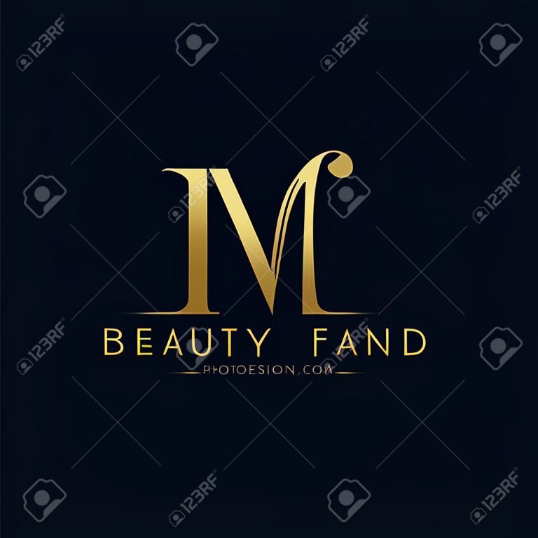 Letra M Beleza Face, Salão de cabeleireiro Design de logotipo