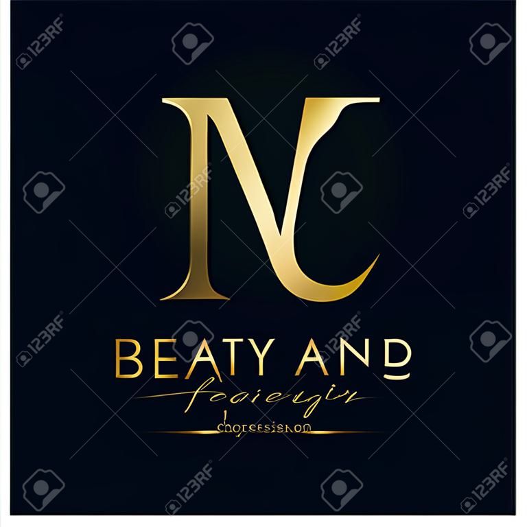 Letra M Beleza Face, Salão de cabeleireiro Design de logotipo