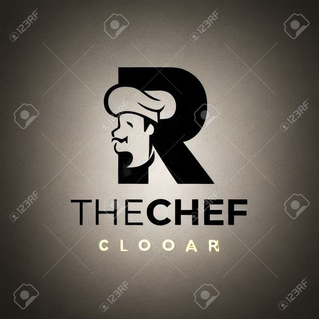 Letter R Chef Logo , Initial Restaurant Cook Vector Design