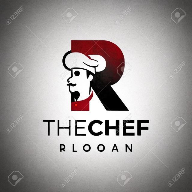Letter R Chef Logo , Initial Restaurant Cook Vector Design
