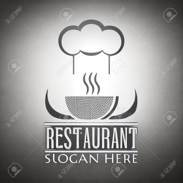 logo de restaurant avec espace de texte pour votre ligne slogan / tag, illustration vectorielle