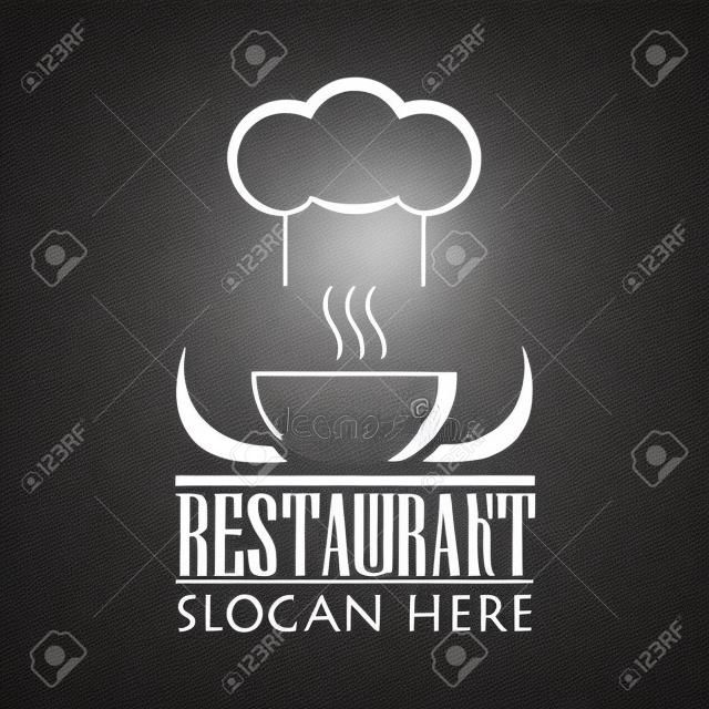 restaurant logo with text space for your slogan / tag line, vector illustration
