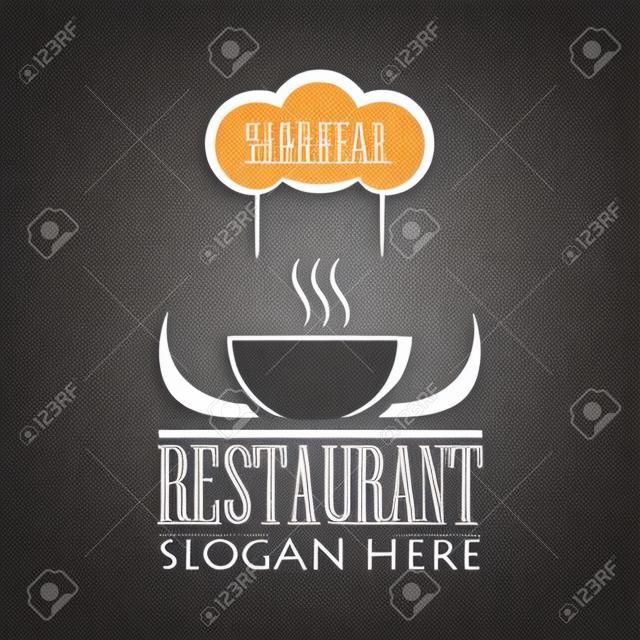 logo de restaurant avec espace de texte pour votre ligne slogan / tag, illustration vectorielle