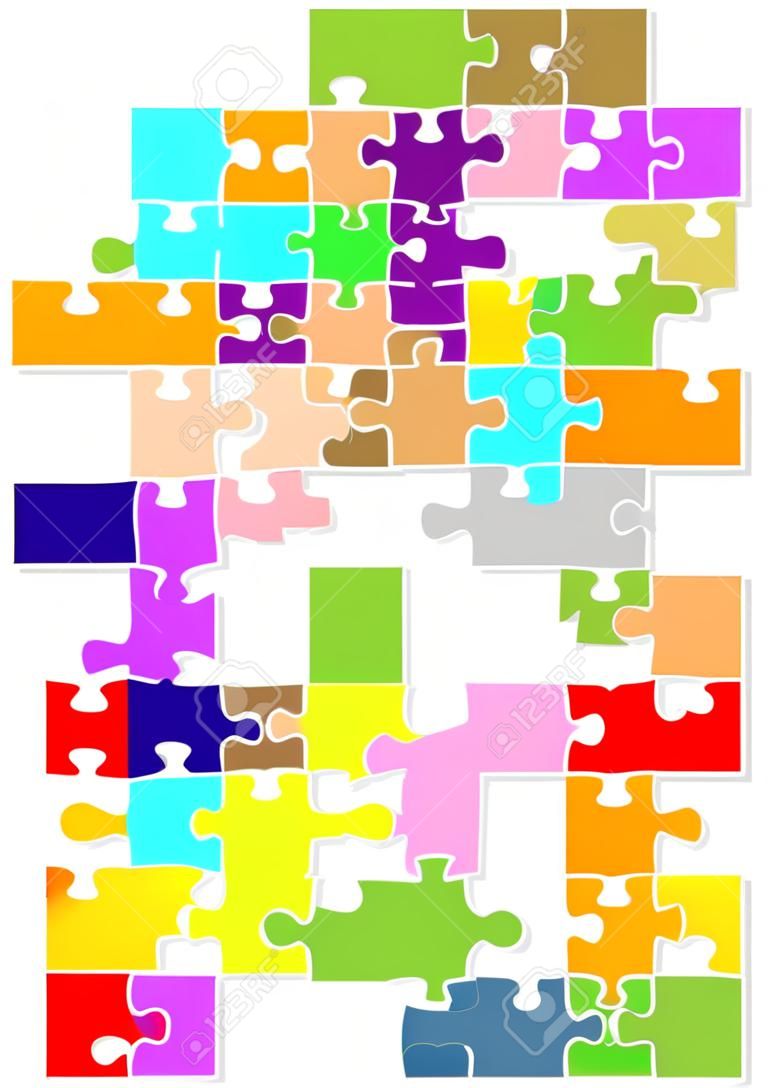 cruz colorida como um quebra-cabeça