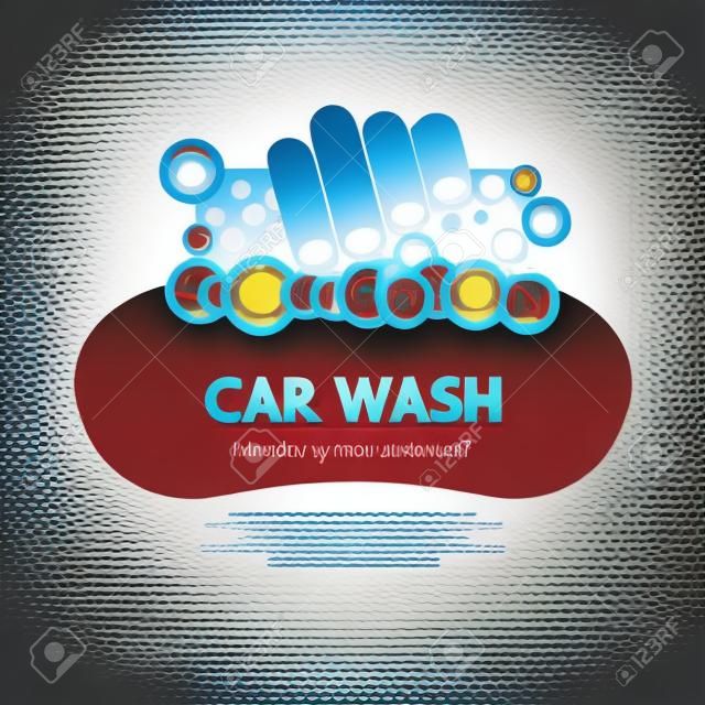 Car Wash Vector Illustration