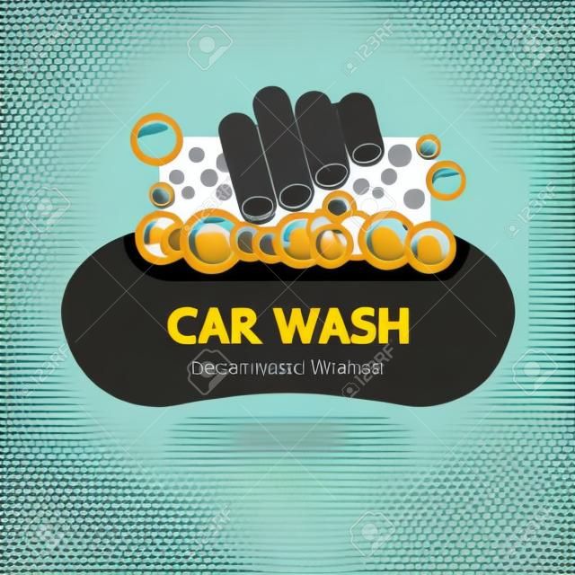 Car Wash Vector Illustration