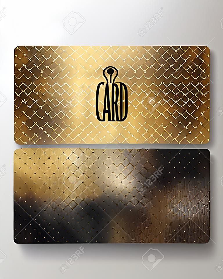 Arany fémes textúrájú kártyák