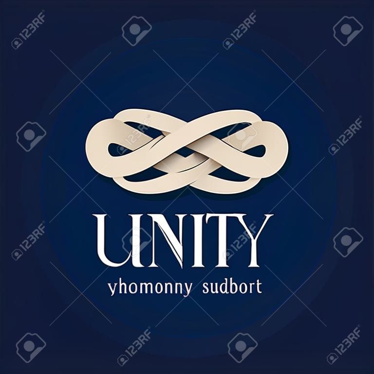 vektör birlik düğüm sembol tasarım şablonu