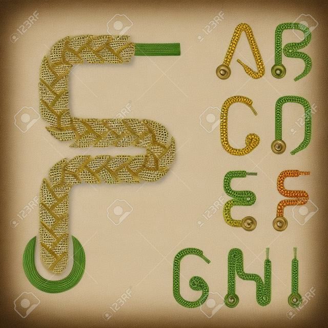 shoe lace alfabet letters deel 1