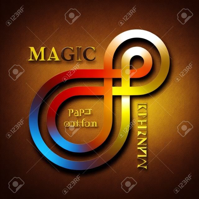 Vetor abstrato magia eternidade papel emblema