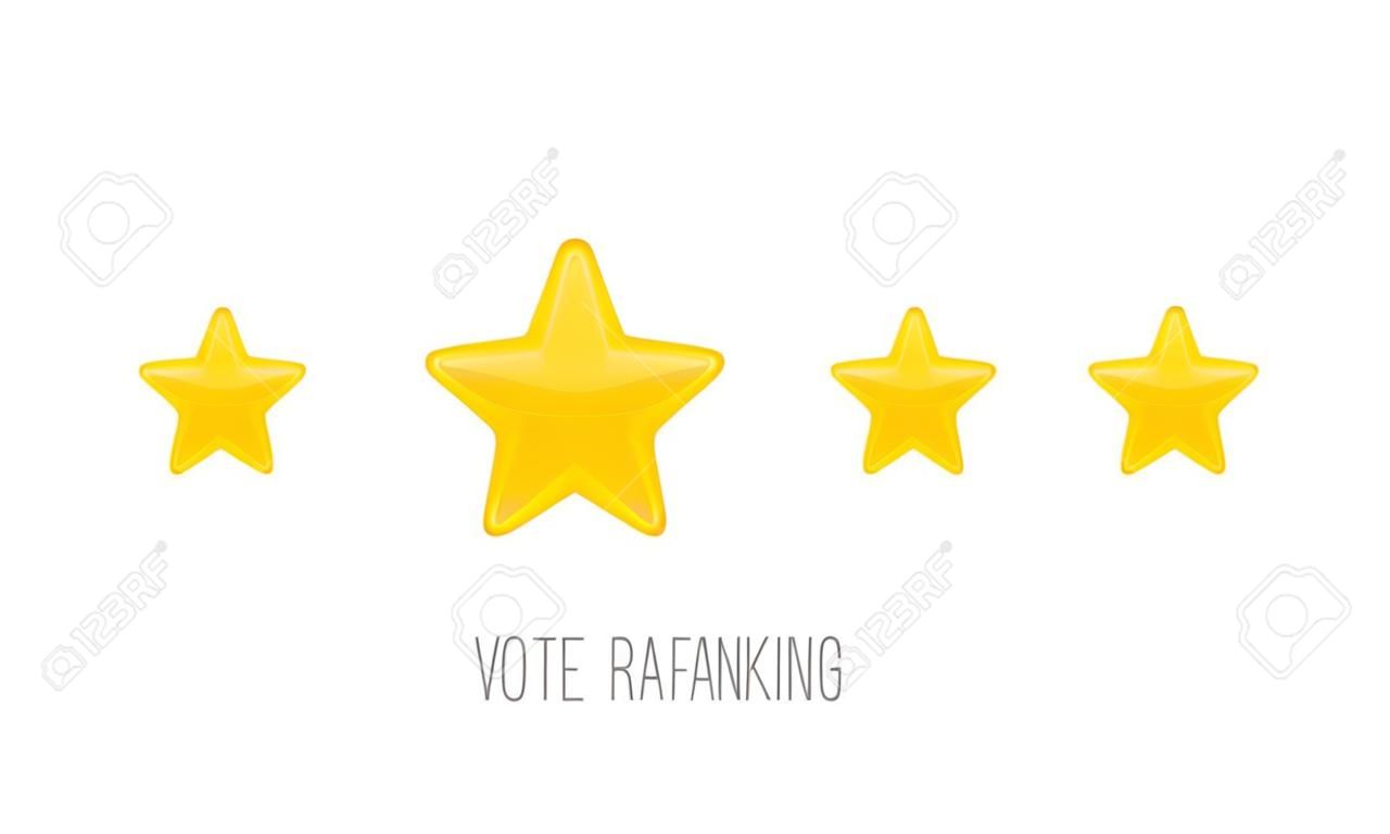 Creative vector illustration of star rating. Vote like ranking art design. Abstract concept graphic element. Choice rate. Infographic classification.