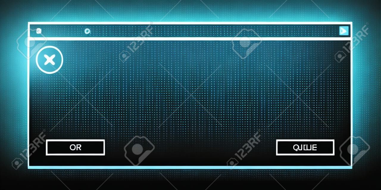 Creative vector illustration of operating system message template, error window isolated on transparent background. Art design computer user interface. Abstract concept graphic information element.