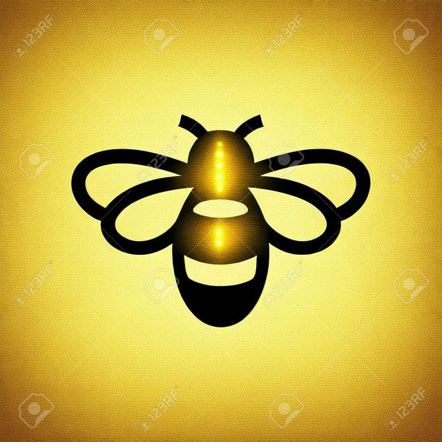 Vector de plantilla de diseño de icono de abeja