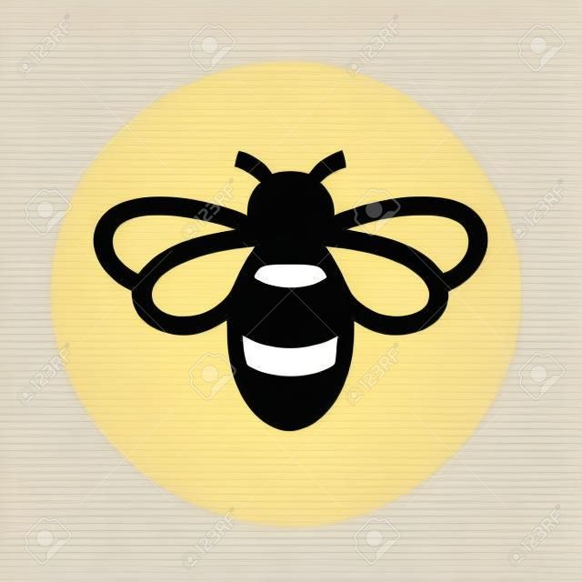 Vettore del modello di disegno dell'icona dell'ape
