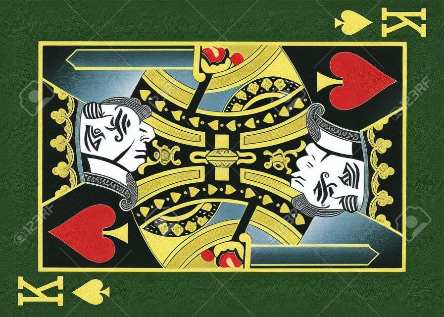 King of spades playing card